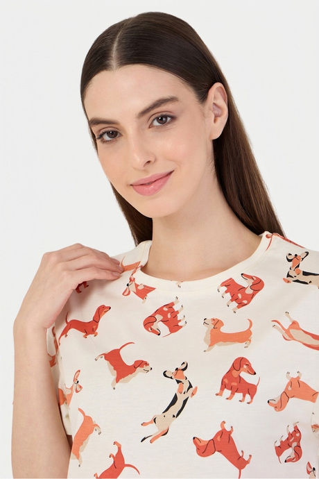 Sweet Dreams Animal Printed Short Set - Swan White — image 6